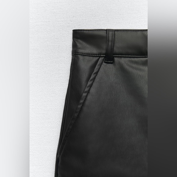 ZARA. Faux leather skort - Picture 3 of 3
